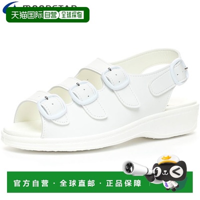 日本直邮Moonstar 鞋无痕鞋底女士Omoiyari 301白色3E轻便弹性防1