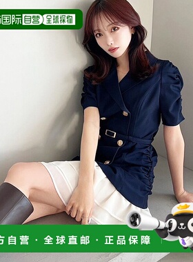 1h可退 日本直邮RESEXXY 女装 纽扣翻领半袖夹克+打底裙两件套 迷