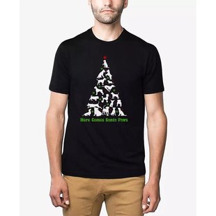 男士 Art 圣诞狗狗艺术字母印花T恤 Pop 美国直邮LA