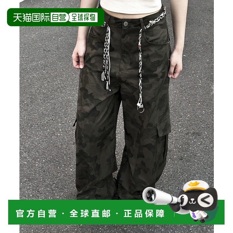 1h可退 日本直邮VEILA 女装 宽松迷彩风阔腿工装裤 双侧 cargo 袋