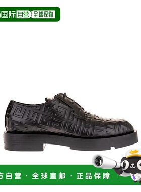香港直发GIVENCHY纪梵希男士黑色系绳徽标低帮德比鞋BH1034H0WF