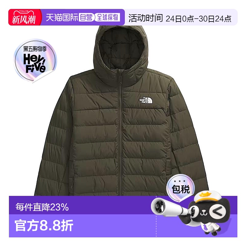 香港直邮北面THE NORTH FACE 男款字母Logo连帽拉链长袖夹克外套