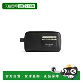 自营欧洲直邮Balenciaga巴黎世家 Credit男士 黑色logo标识洗漱包
