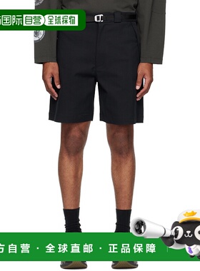 1h可退 香港直邮Roa 男士 黑色 Buckle Chino 短裤 RBMW0393FA276