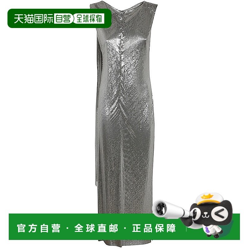 1h可退 香港直邮Rabanne 女士 迷你网纱连衣裙 24AIRO878MH0004