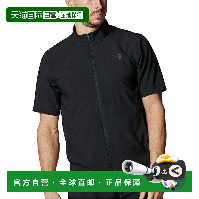 日本直邮UNDER ARMOUR UA FRESH WOVEN 男士全拉链短袖训练T恤 60图片