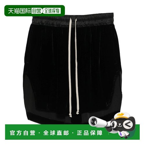 香港直邮RICK OWENS 女士短裤 RP02E4380V09 AW2025 黑色 Rick Ow