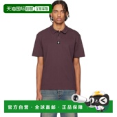 香港直邮潮奢 Logo boss 男士 1h可退 Stacked 雨果 酒红色 Inter