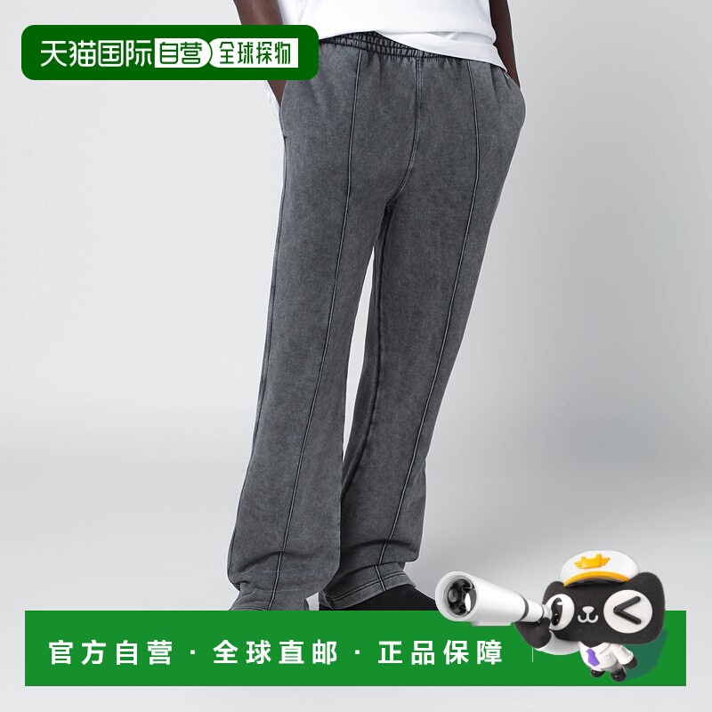 香港直邮Represent 男士 褪色设计黑色棉质慢跑者长裤 INM4672CO4