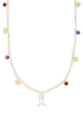 自营Ross-Simons 14 克拉黄金多石站项链 - 16 英寸 【美国奥莱】