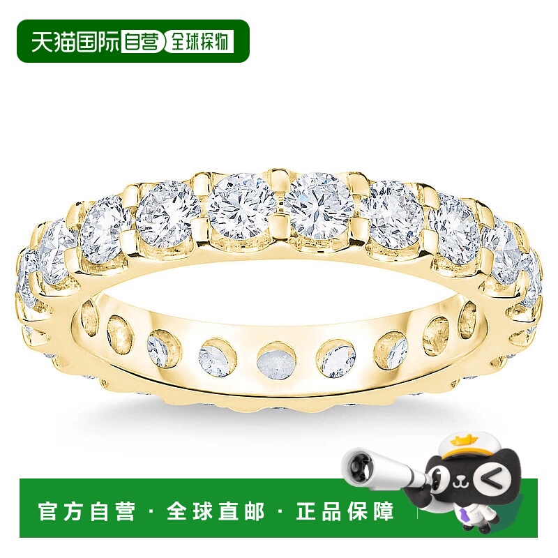 自营 pompeii32 克拉莫桑石永恒戒指女士结婚戒指 14k 黄金 - 14k