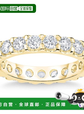 自营 pompeii32 克拉莫桑石永恒戒指女士结婚戒指 14k 黄金 - 14k