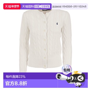 香港直邮 拉夫 劳伦 女士 Polo Pony 粗绞花针织开衫毛衣