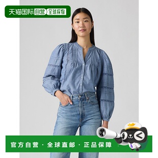 日本直邮Levi 中蓝色 衬衫 001HN0002 Mandy女士长袖 1h可退