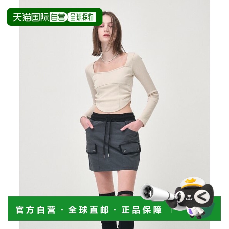韩国直邮ETMON 女士半身裙SK140SSS08 Cargo Banding Mini Skirt,