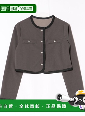 1h可退 日本直邮tocco closet 女装 立体刺绣垂感轻便无领外套 女