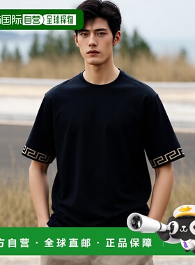 香港直邮VERSACE 男士T恤 1004079A232185A80G AW2023 黑色男装
