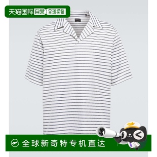 香港直邮潮奢 阿玛尼 1小时内可退 Armani 00420 男士 棉质Polo衫