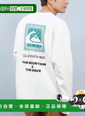 1h可退 日本直邮Quiksilver 男女同款 长袖T恤 后幅印花 宽松版型