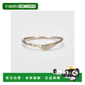 日本直邮日潮 agete 阿卡朵K10不对称钻石戒指