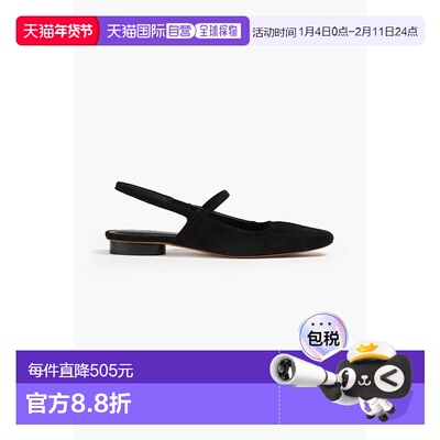 香港直邮VINCE 女士 Venice 绒面革露跟平底鞋 C2747L5005BLACK