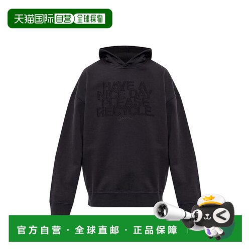 香港直邮GANNI 甘尼 女士 Logo刺绣连帽衫 A1060080252