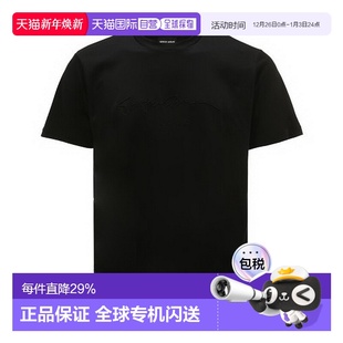 香港直邮Armani阿玛尼男士 6GSM90SJRQZNEW T恤黑色圆领棉质短袖