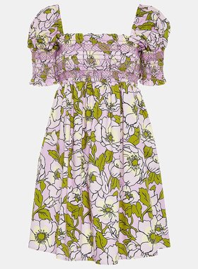 Tory Burch 托里·伯奇 女士 花朵罩衫式棉质迷你连衣裙 000693