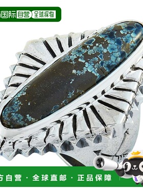 自营 King Baby Concho 银色和斑点绿松石戒指 - 多色 美国奥莱直