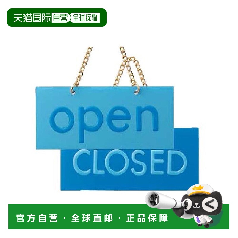 【日本直邮】光 标识挂牌 OPEN/CLOSED 两面标示 付挂链 蓝系 FJ2