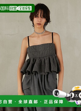 1h可退 日本直邮PRANK PROJECT 女装 褶饰短款背心 上品亮片呢料