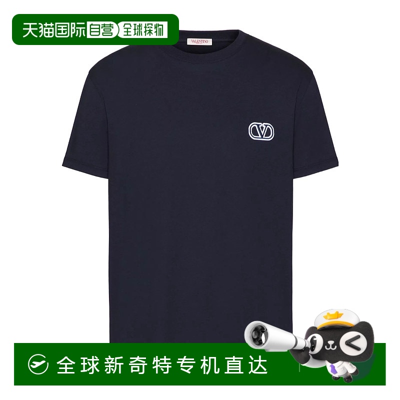 【99新未使用】香港直邮VALENTINO VLOGO 标志贴片T恤 Men crov高