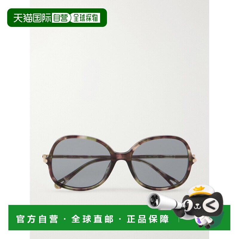 1h可退 香港直邮Chloe 蔻依 女士 圆框醋纤太阳眼镜 CH0383S配饰