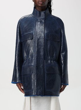 FENDI 女士西服 FM5379AONDF1PNC AW2024 黑色 长袖皮夹克