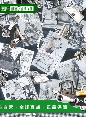 1h可退 日本直邮iS ScoLar 女装 巴黎购物女孩插画印花宽松连衣裙