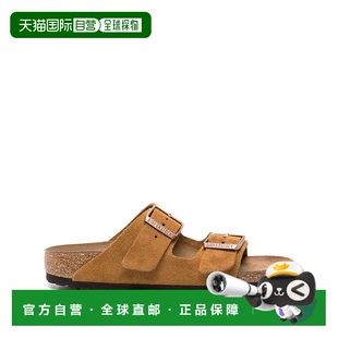 香港直邮潮奢 皮质棕色凉鞋 Birkenstock 女士 10271 勃肯 1h可退