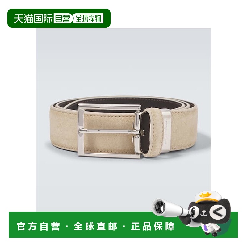 香港直邮Canali 康钠丽 男士 绒面革皮带 beige米色 舒适时尚