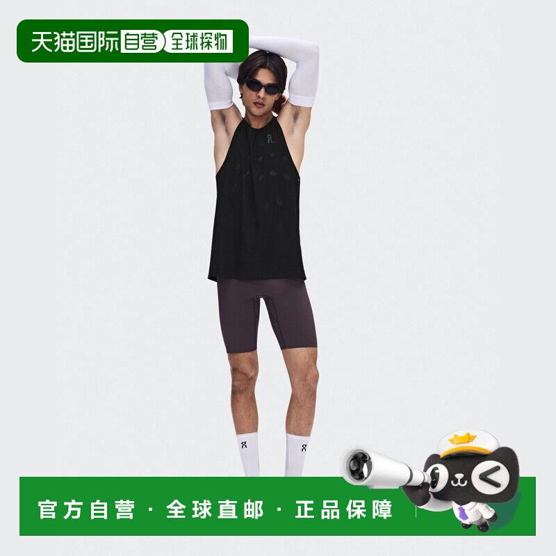 自营欧洲直邮ON昂跑 Zero男士深紫红色聚酰胺吸湿半身短裤紧身裤