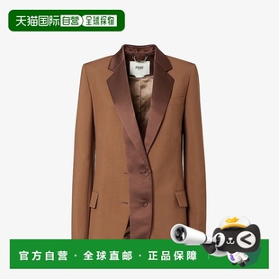 外套 1h可退 棕色羊毛马海毛西装 2025新品 Blaze 欧洲直邮FENDI