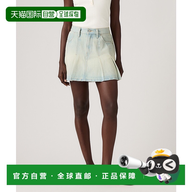 1h可退 日本直邮Levi's 女装 迷你A字牛仔短裙 高腰修身设计 秋冬