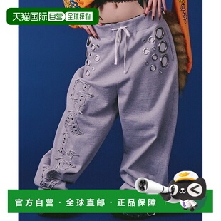 日本直邮GALFY 男女同款 穴眼设计休闲卫裤 161026