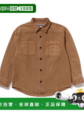 1h可退 日本直邮A BATHING APE 男装 裁染复古长袖工装衬衫 左胸