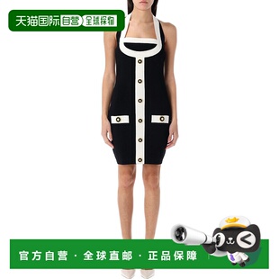 香港直邮BALMAIN 女士连衣裙 EF1R2390KH99EAB SS2025 黑色 Dress