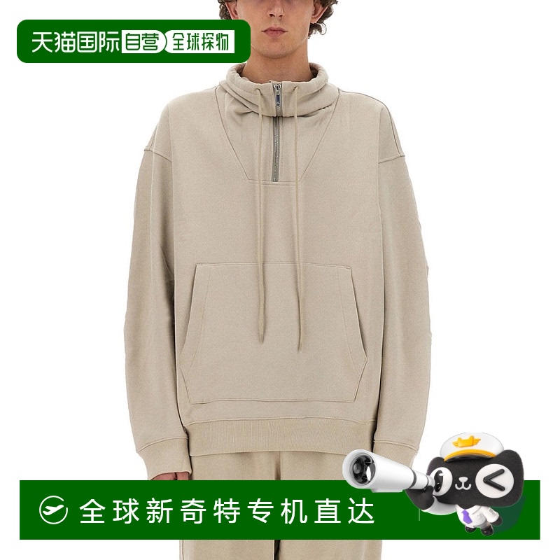 自营helmut lang高领半拉链运动衫-中性色 【美国奥莱】直发
