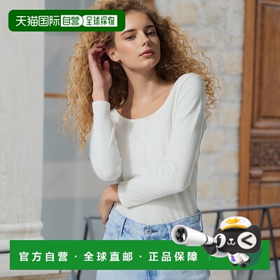 日潮跑腿UNIQLO优衣库 Heattech 棉质 U 领 T恤 8/8 袖子 01 OFF