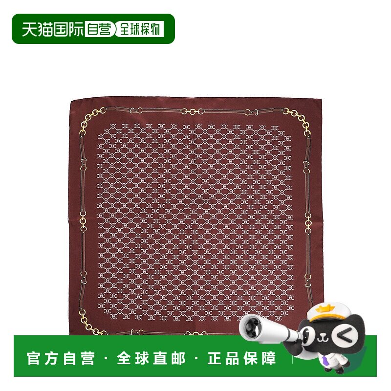 香港直邮CELINE 女士围巾 2AWB60ZV1GDB5 AW2025 红色 传统斜纹丝