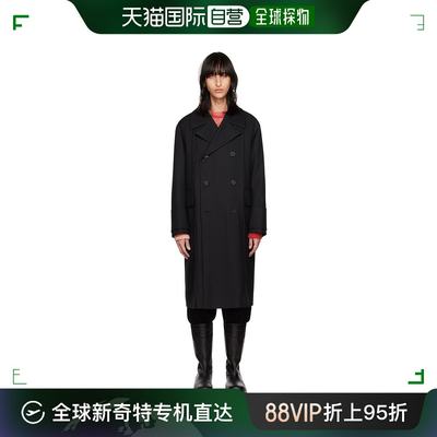 香港直邮潮奢 Wooyoungmi 吴阳米 男士 黑色 Turn-Up大衣 W223HC0