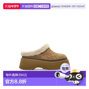 香港直邮COACH 女士拖鞋 CCO360TOB AW2025 浅棕色 Platform shoe