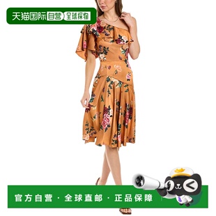 自营Theia Elora印花鸡尾酒会连衣裙-粉红色 美国奥莱直发服饰