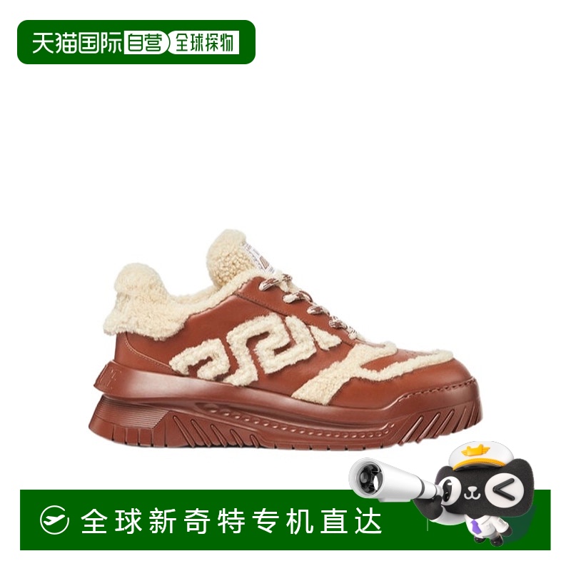 香港直邮VERSACE 男士运动鞋 10081241A086302N830范思哲牛皮